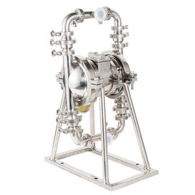 Air Driven Stainless Steel Double Diaphragm Pump 1 inci dengan daya tahan tinggi-makanan kelas pompa