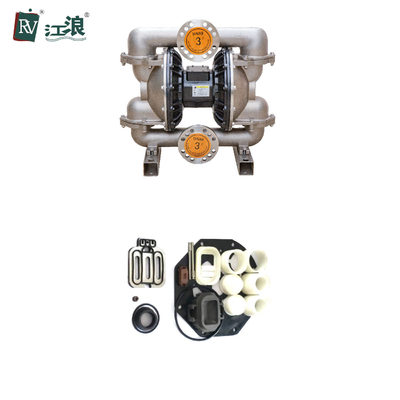 3 Inch Pneumatic Stainless Steel Pompa Diafragma Ganda Air Minyak Lotion Transfer Asam