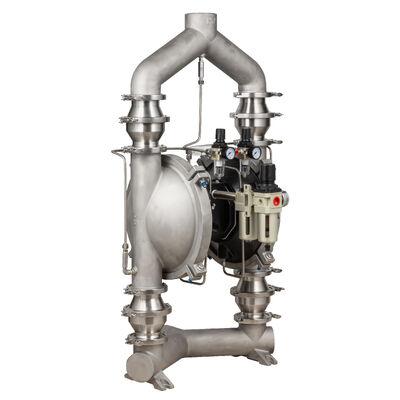 Pompa Bubuk Pneumatik Desain Baru dengan Diafragma PTFE dan Laju Alir 150gpm untuk Aplikasi Industri