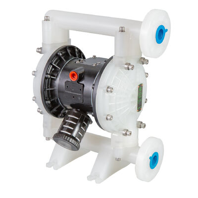 1 inci Polypropylene Tekanan Rendah Plastik Pneumatic Diaphragm Pump untuk Transfer Asam