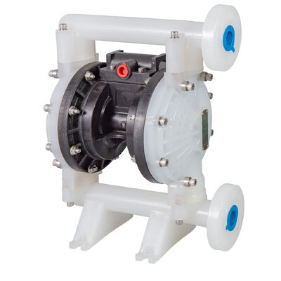 1 inci Polypropylene Tekanan Rendah Plastik Pneumatic Diaphragm Pump untuk Transfer Asam