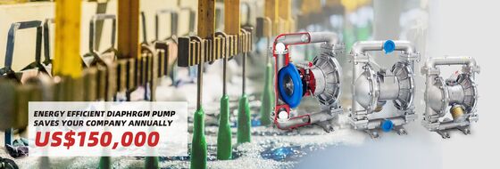 Pompa Diafragma Plastik Pneumatik 120psi untuk Pengolahan Air Limbah dan Irigasi