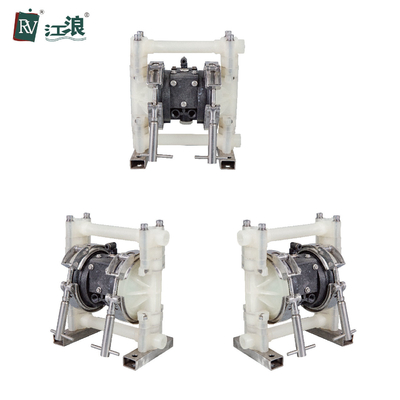 Air Dioperasikan Ganda Diafragma Aodd Pump Suction Lift Tubuh PVDF Tinggi 3/8 ''