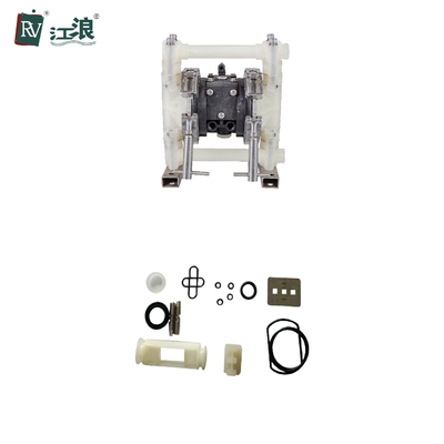 Air Dioperasikan Ganda Diafragma Aodd Pump Suction Lift Tubuh PVDF Tinggi 3/8 ''